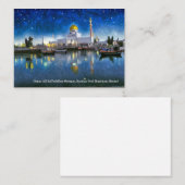 La mosquée de Brunei sur une carte de l'Aïd Moubar (Devant / Derrière)