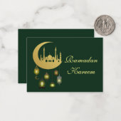 La Mosquée D'Or Sur La Carte Moon Eid Moubarak (Devant/Arrière en situation)