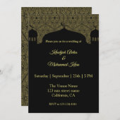 La Mosquée Sur Le Faire-part de mariage De Damas (Devant / Derrière)