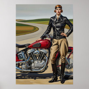 LA MOTOCYCLISTE (De Motorrijder) Poster