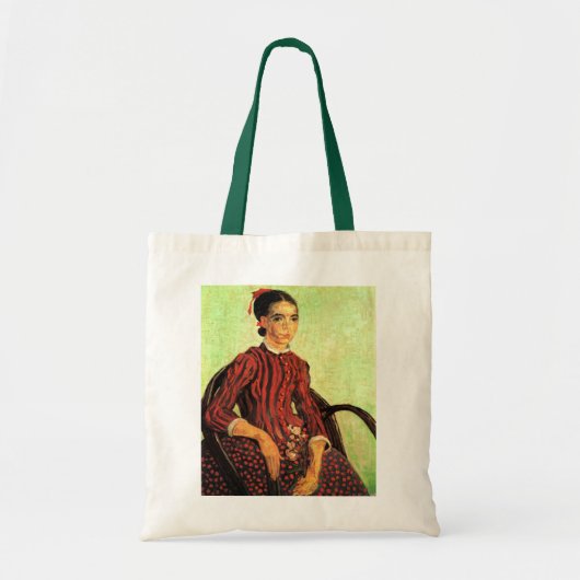 La Mousme, zittend door Vincent van Gogh Canvas ta Tote Bag (Voorkant)