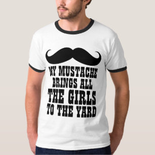 La moustache amène toutes les filles au T-shirt d