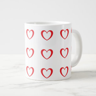 La Mug à café Valentine avec Motif de coeur rouge 