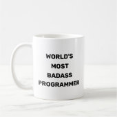 La Mug de café du programmeur de Badass le plus in (Gauche)