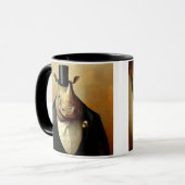 La Mug De Café Rhinoceros Bien Habillée (Devant gauche)
