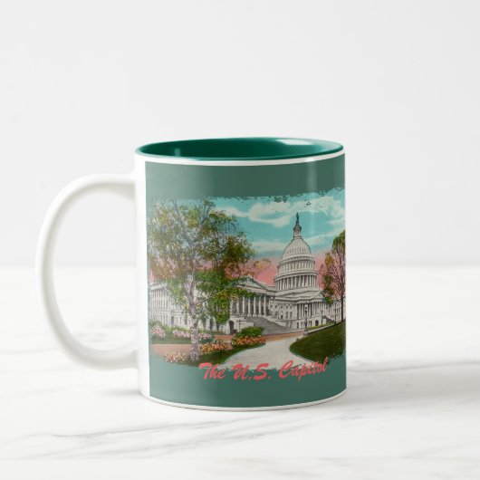 La Mug de café Vintage du Capitol américain (Gauche)