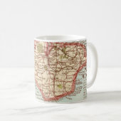 La Mug de l'île de Wight Map (Devant droit)