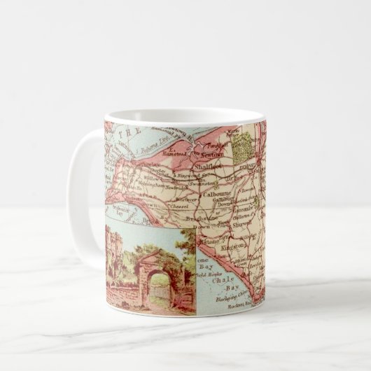 La Mug de l'île de Wight Map (Devant gauche)