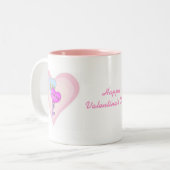 La Mug de Saint-Valentin rose romantique (Devant gauche)