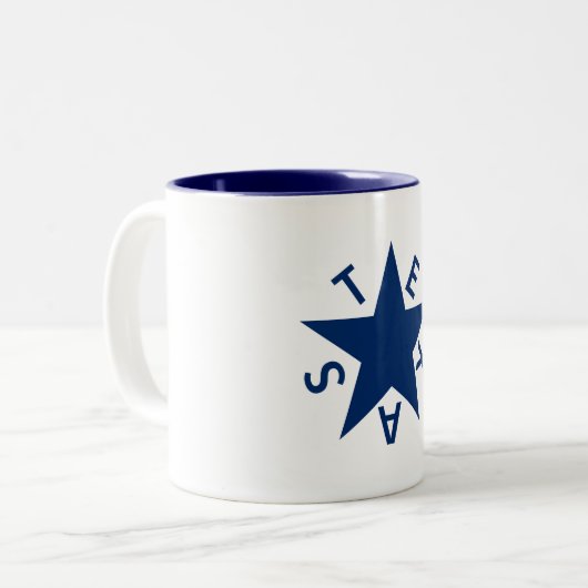 La Mug De Zavala (drapeau de la République du Texa (Devant gauche)