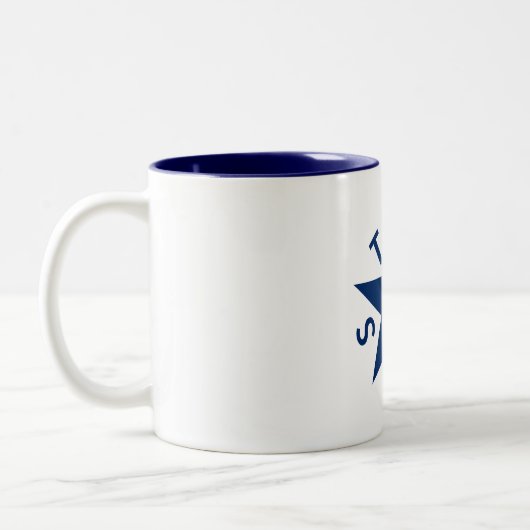 La Mug De Zavala (drapeau de la République du Texa (Gauche)