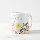La Mug Des Fleurs D'Aquarelle Modernes De Pêche (Devant droit)