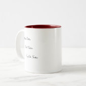 La Mug En Céramique Deux Tons Des Trois Réglages (Devant gauche)
