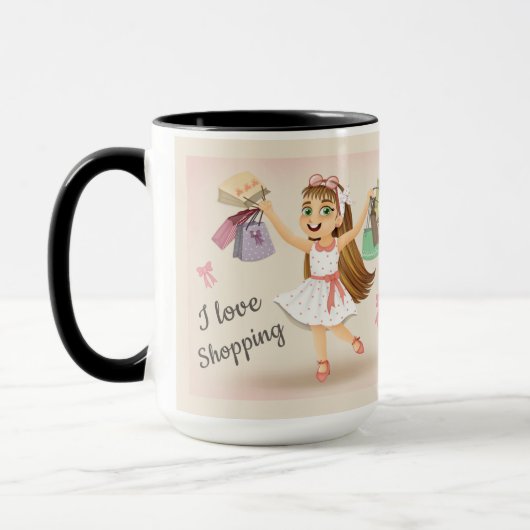 La Mug "I Love Shopping" de Cleo (Gauche)