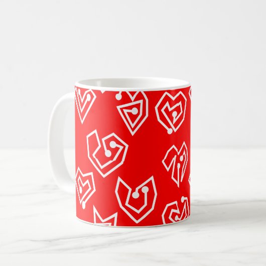 La Mug Mazes de la Saint Valentin blanche (Devant gauche)