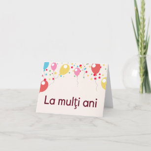 La mulţi ani, Roemeense verjaardag Kaart