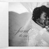 La Muna | Invitation à un mariage triplé noir et b (Intérieur au milieu)