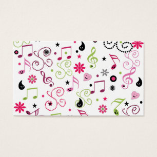 La musique adorable mignonne note des fleurs
