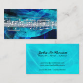 La musique blanche note des cartes de visite (Devant / Derrière)