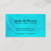 La musique blanche note des cartes de visite (Dos)