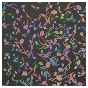 La musique chaude riche note le tissu noir coloré