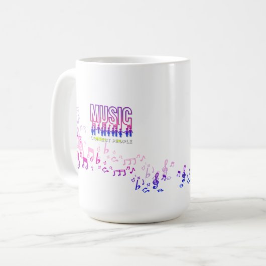 La musique connecte les gens | Mug classique #15 (Devant gauche)