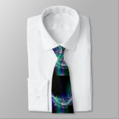 La musique de bleus note la cravate psychédélique (Attaché)