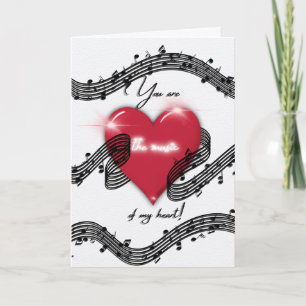 La musique de mon coeur Carte Saint Valentin