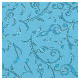 La musique de vert bleu de turquoise note le tissu