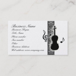 La musique de violon note le carte de visite