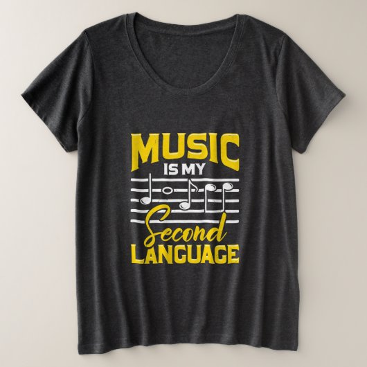 La musique enseignante est ma langue seconde (Design devant)