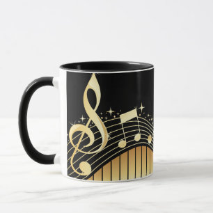 La musique est la magie de la tasse de café de l'â