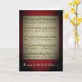 La musique est la nourriture de la carte de voeux (Fleur jaune)