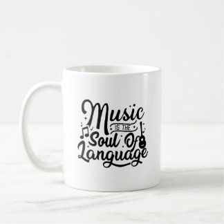 La Musique Est L'Âme De La Mug De Typographie De L