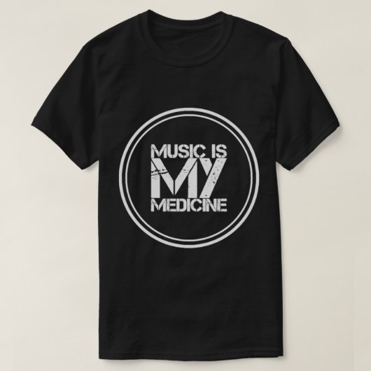 La musique est ma médecine Classique T-shirt (Design devant)