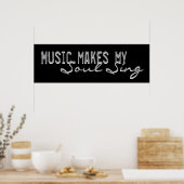 La Musique Met Mon Soul Chanter Poster (Cuisine)