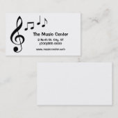 La "musique note" des cartes de visite (Devant / Derrière)