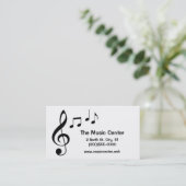 La "musique note" des cartes de visite (Debout devant)