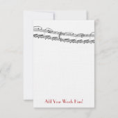 La musique note des invitations de partie (Dos)