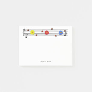 La musique note des notes de post-it