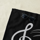 La musique note la serviette de plage nommée faite (En situation)