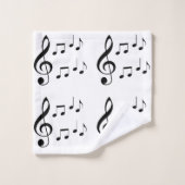 La "musique note" l'ensemble de serviette (Gant de toilette)