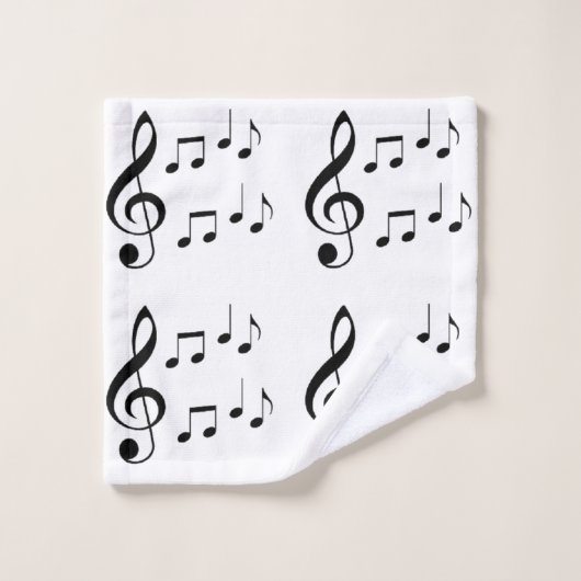 La "musique note" l'ensemble de serviette (Gant de toilette)