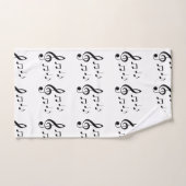 La "musique note" l'ensemble de serviette (Serviette à main)