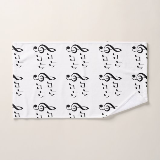 La "musique note" l'ensemble de serviette (Serviette à main)