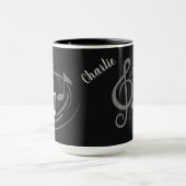 La musique note les tasses nommées faites sur (Centre)