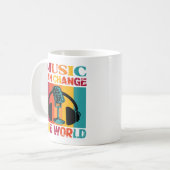 La Musique Peut Changer Le Monde Musicien Café Mug (Devant gauche)