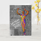 La Musique Remplit Votre Carte Soul (Fleur jaune)