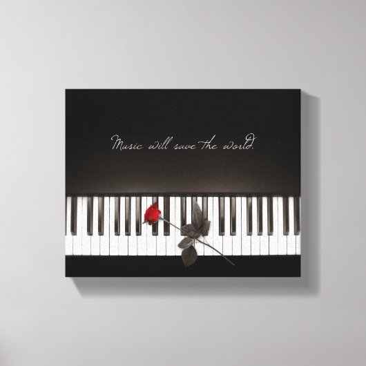 La Musique Sauvera Le Monde - Toile Rose Piano (Recto)