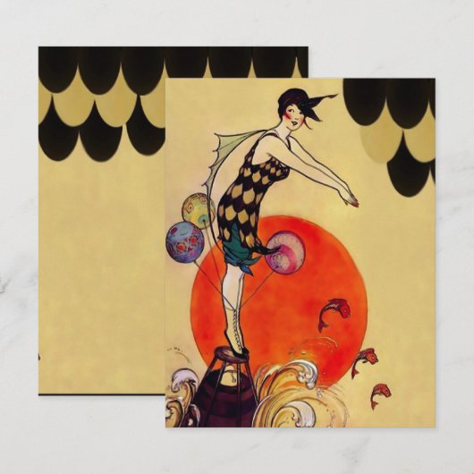 La nageuse ~ Invitation (Devant / Derrière)